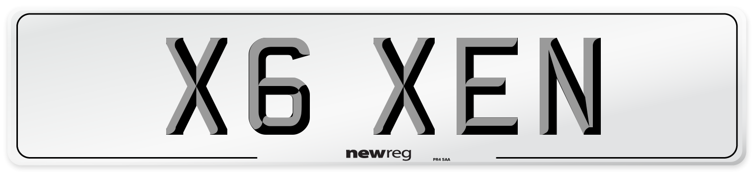 X6 XEN Number Plate from New Reg